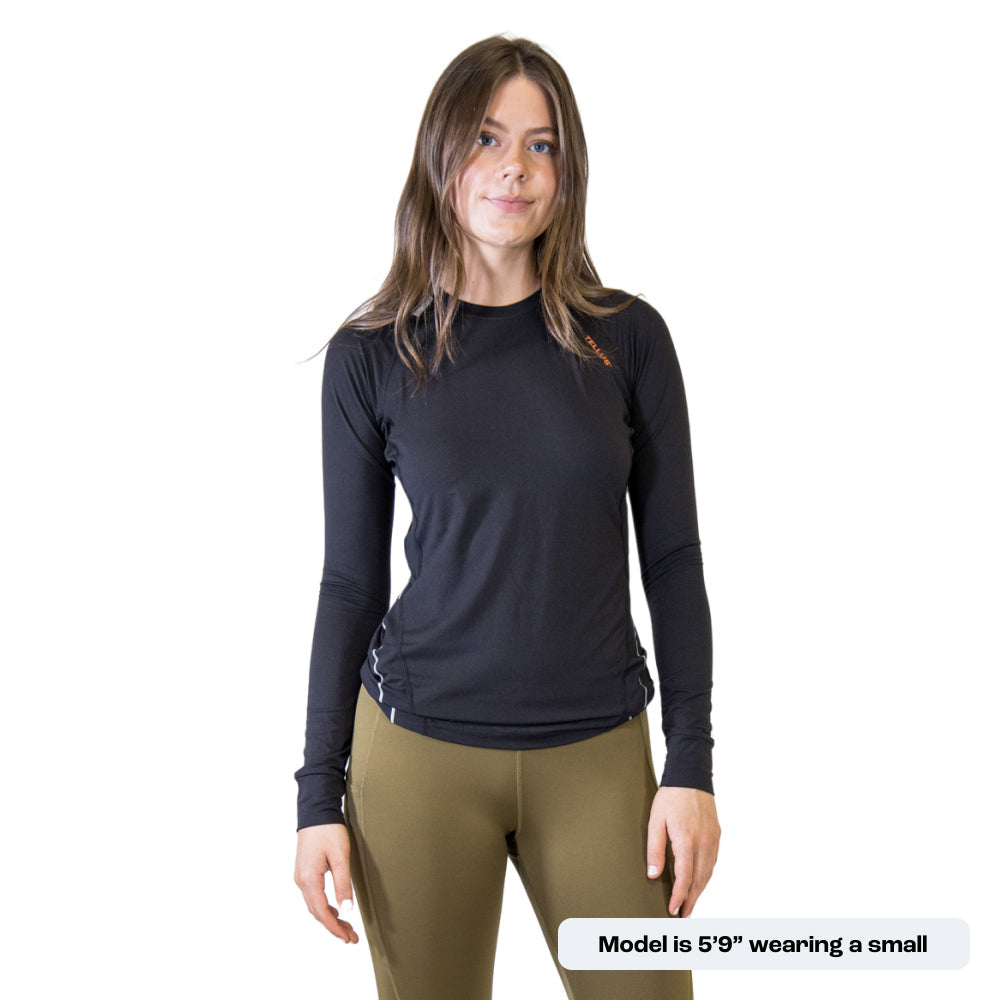 W Poudre Trail Performance Long-Sleeve Shirt Caviar / XS